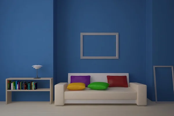 Interior colorido com mobiliário — Fotografia de Stock