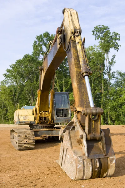 Excavadora hidráulica desde la parte delantera —  Fotos de Stock