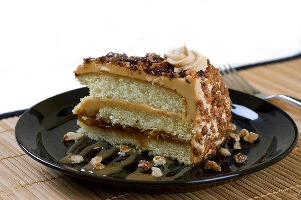 Caramel praline cake — Stock Photo, Image