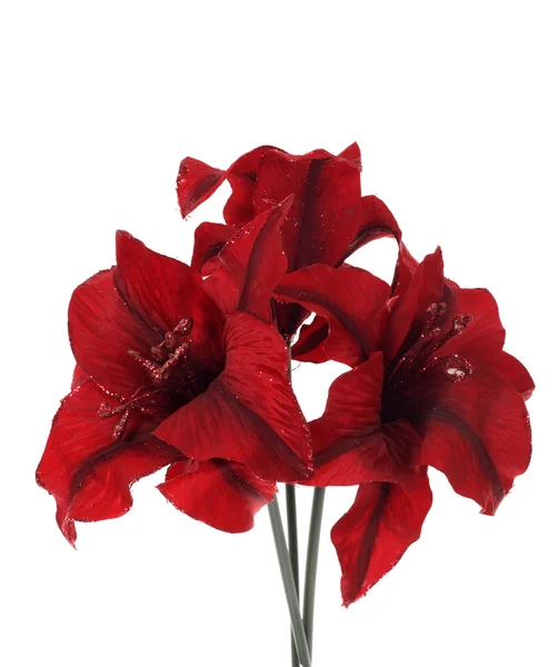 人工の赤い花の花束 — ストック写真