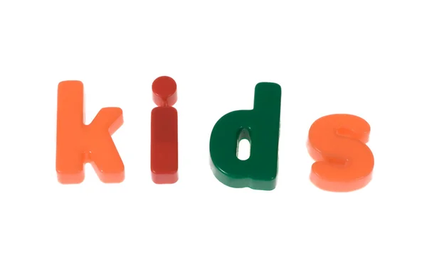 stock image Word the kids from blocks