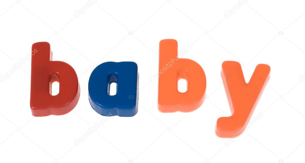 Word the baby from blocks