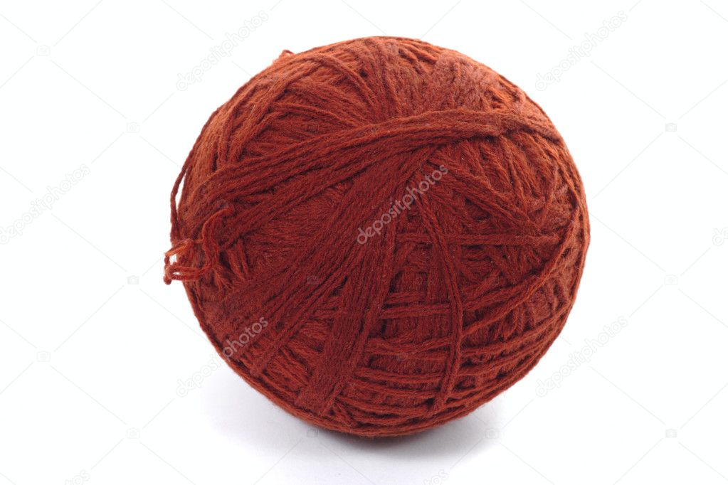 Brown Wool Yarn Skein