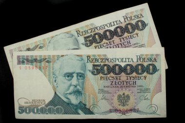 Five hundred thousand zloty clipart