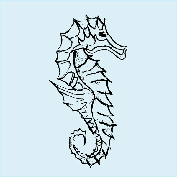 Seahorse illustratie — Stockvector