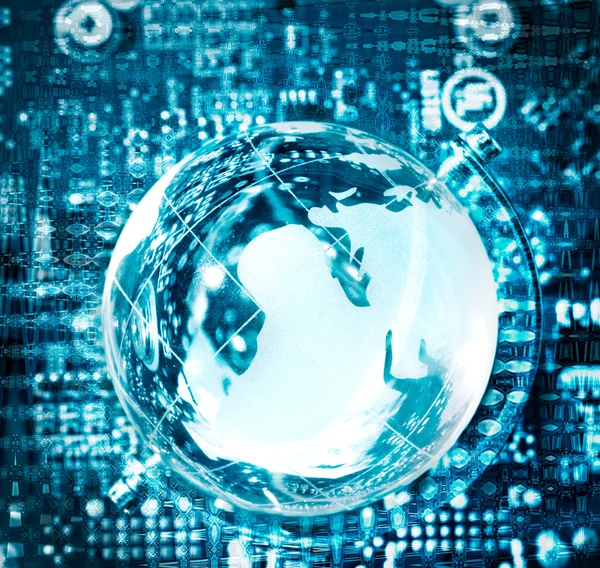 Technologie earth globe — Stockfoto