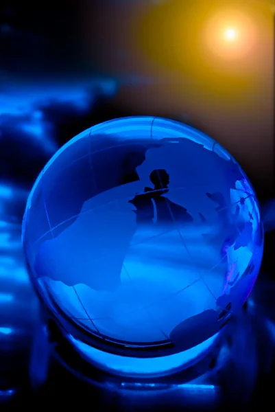 Mundo azul globo — Fotografia de Stock