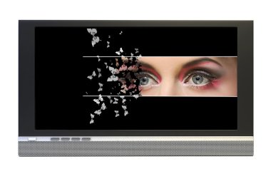 Eye motion in screen clipart