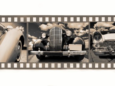 Car on 35mm film clipart