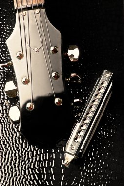 Guitar headstock and harmon clipart