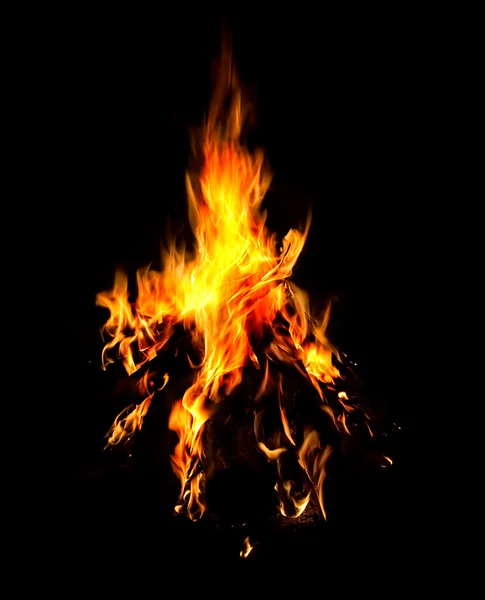 Vlammen van een kampvuur — Stockfoto