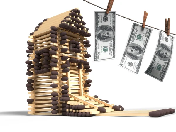 Overeenkomen met huis en geld — Stockfoto