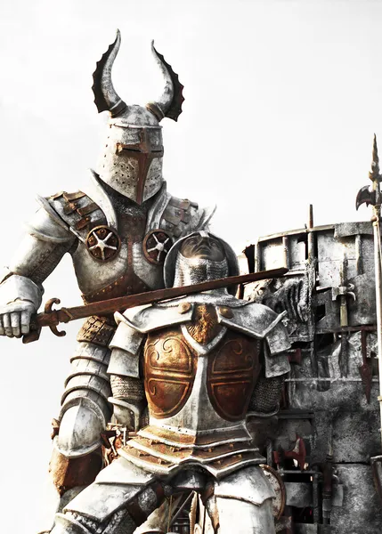 Knights tävlar i en turnering — Stockfoto