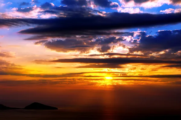 Kumsalda gün batımı — Stok fotoğraf