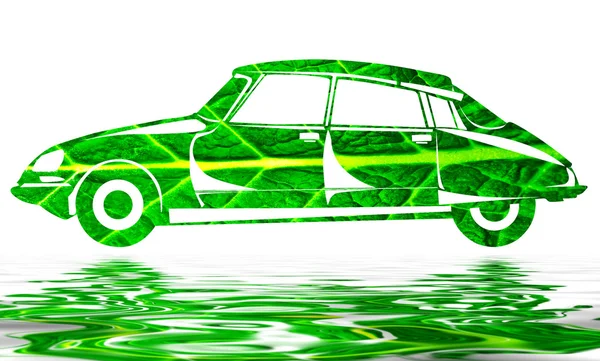 Groene auto — Stockfoto