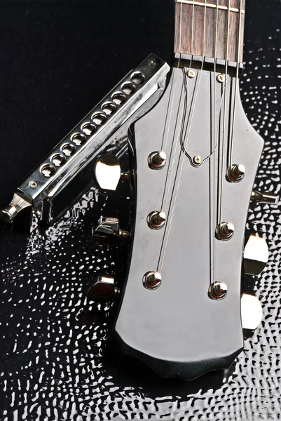 Cabeçalho de guitarra e harmão — Fotografia de Stock