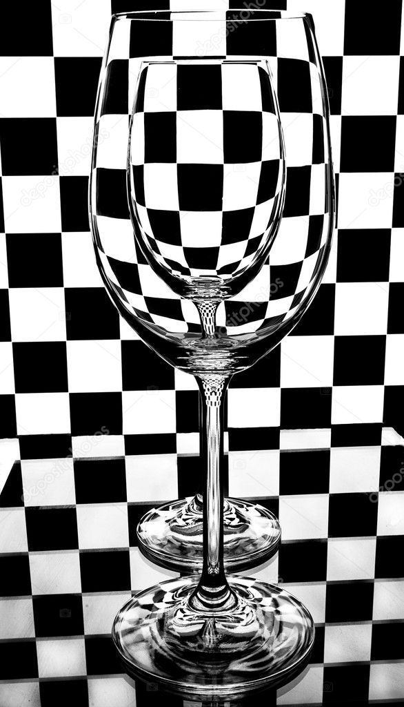 Empty wineglasses