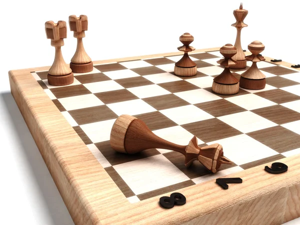 Gry w szachy przez — Zdjęcie stockowe