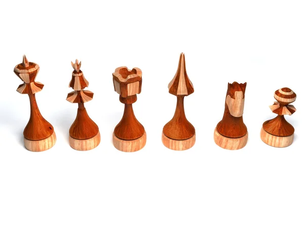 stock image Wooden chess pieces