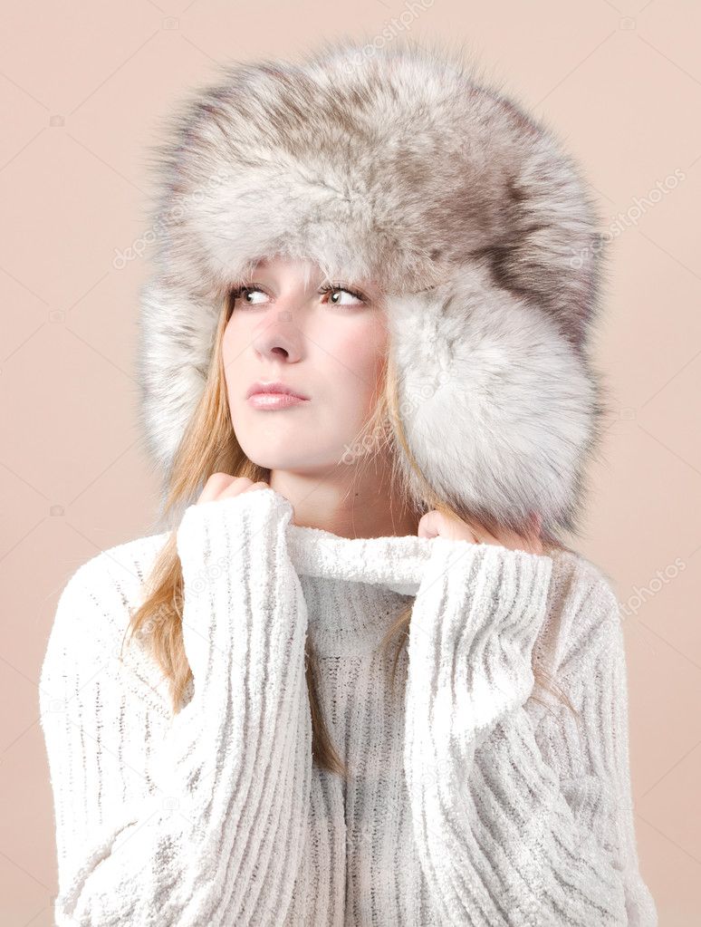 Woman in winter style