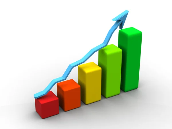 Gráfico de negócios, gráfico, diagrama — Fotografia de Stock