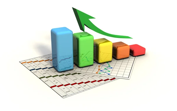 Gráfico, gráfico de finanças de negócios, diagrama , — Fotografia de Stock