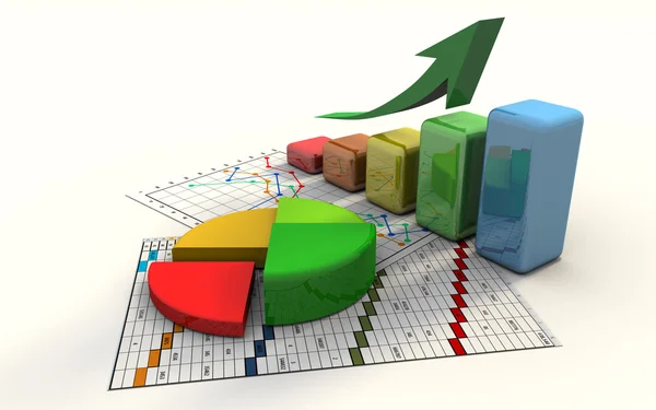 Business finance chart, graph, diagram, — Stock Photo, Image