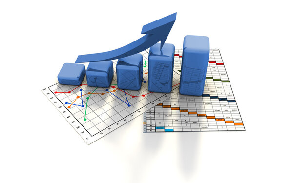 Business finance chart, graph, diagram,