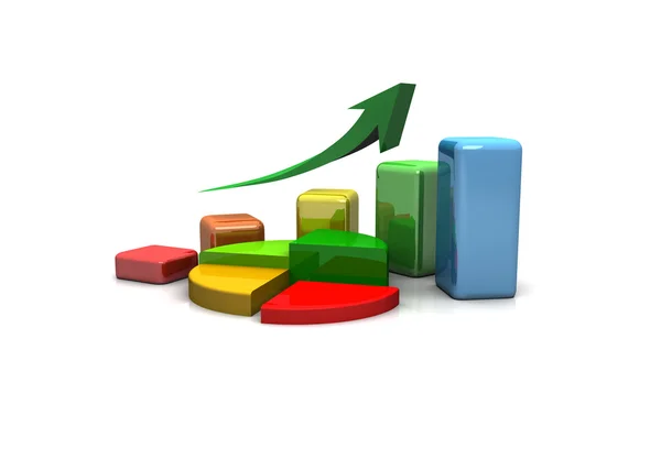 Obchodní finance graf, graf, diagram, — Stock fotografie