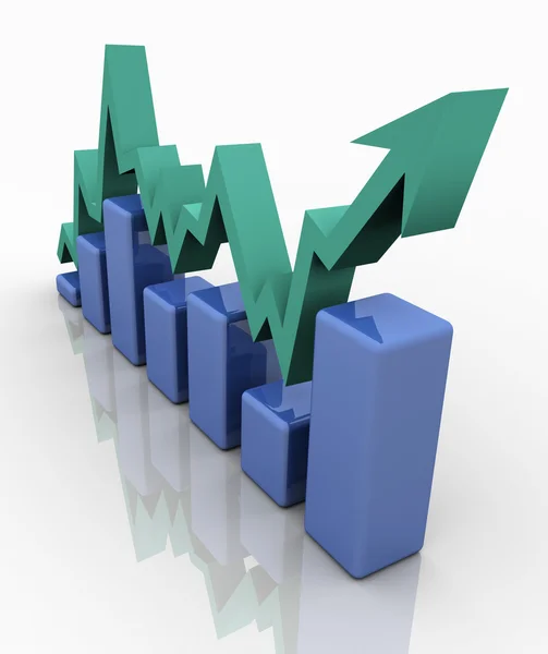 Üzleti finanszírozási táblázat, grafikon, diagram, — Stock Fotó