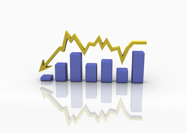Zakelijke financiën grafiek, grafiek, diagram, — Stockfoto