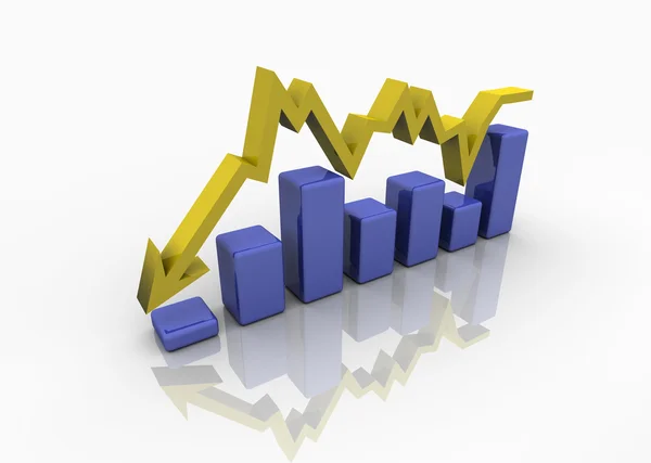 Üzleti finanszírozási táblázat, grafikon, diagram — Stock Fotó