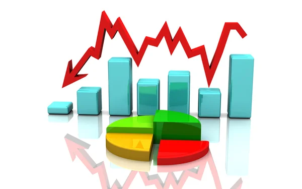 Gráfico de negocios, diagrama, barra, gráfico — Foto de Stock
