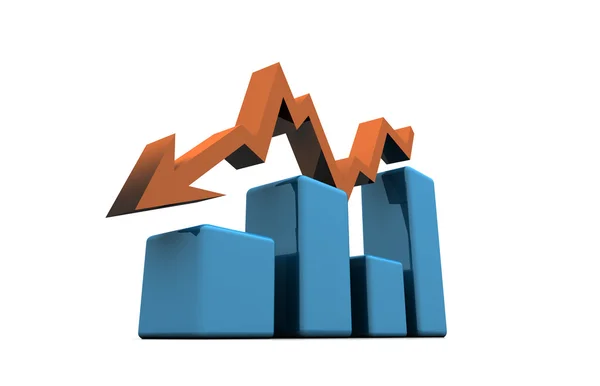 Obchodní finance graf, graf, diagram — Stock fotografie
