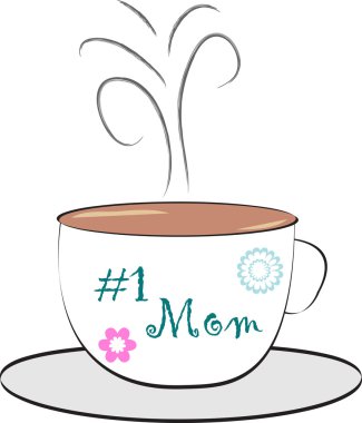 Number one Mom cup clipart