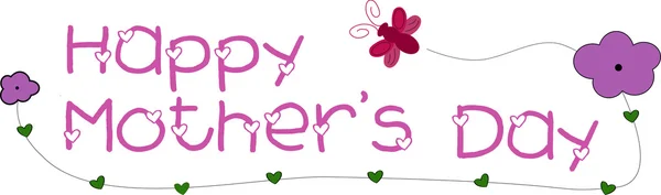Banner del día de la madre feliz — Vector de stock
