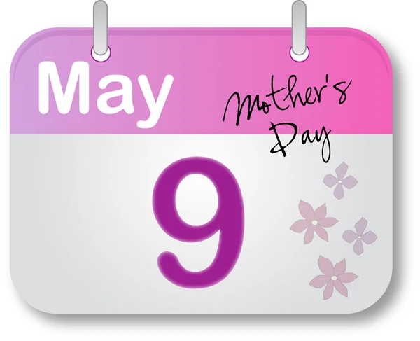 Calendario del Día de la Madre Página — Vector de stock