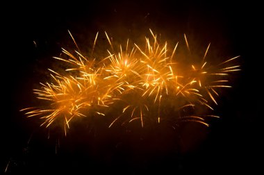 Golden fireworks clipart