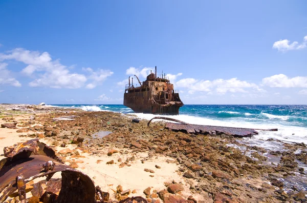Caribbean shipwreck — Stock Photo, Image