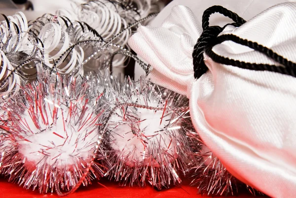 Karácsonyi dekoráció ajándék táska — Stock Fotó