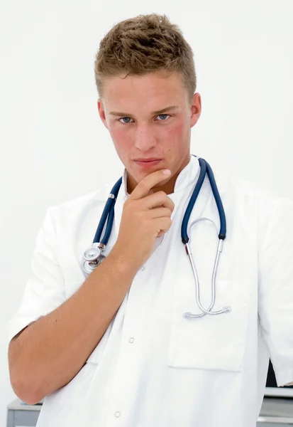 Young doctor serious look — Stock Photo, Image