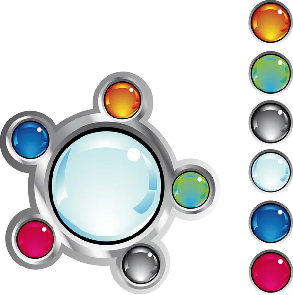 Coloridos botones web de fantasía — Archivo Imágenes Vectoriales