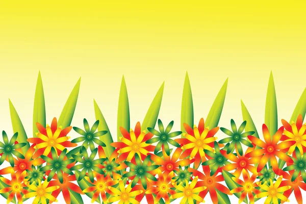 Bordure de fleurs — Image vectorielle