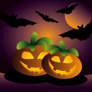 Shiny halloween pumpkin clipart