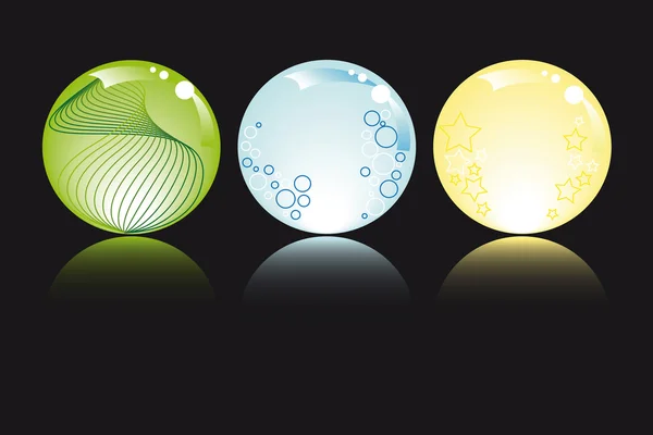 Glowing spheres — Stock Vector