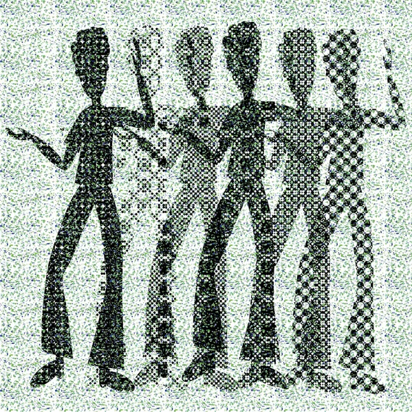 Мальчики с растровыми танцами — стоковый вектор