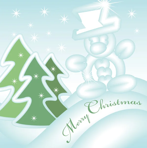 メリー クリスマスのグリーティング カード 2 — ストックベクタ