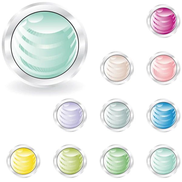 Pastel renk tonu Web düğmeleri — Stok Vektör