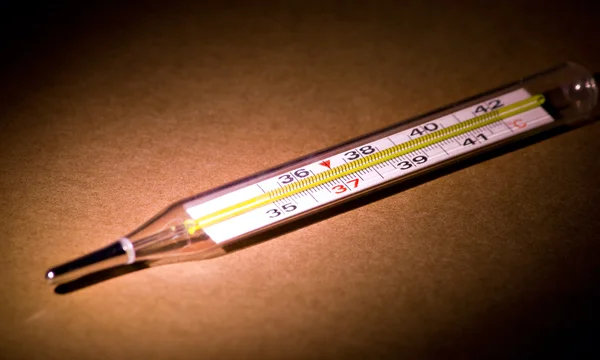 Thermometer-temperatuurmeter Stockafbeelding
