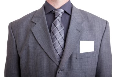 Man in gray suit clipart